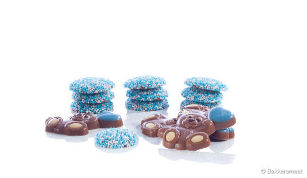 Chocolade geboorte blauw